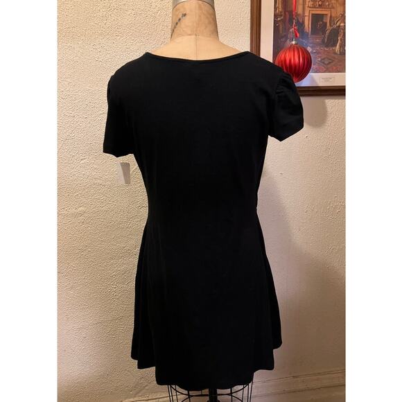 Abound Short Sleeve Cutout Tie Front Mini Dress Black NWT Size XL - Picture 5 of 8